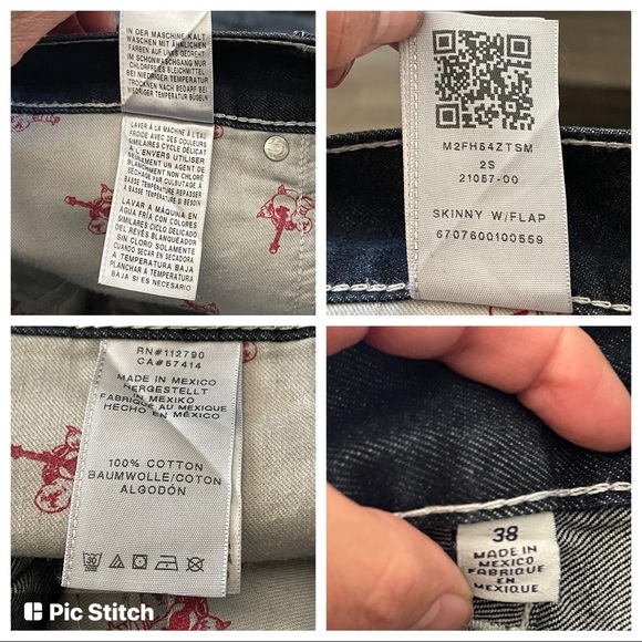 True Religion brand jeans skinny flaps women size 38 - Picture 12 of 12